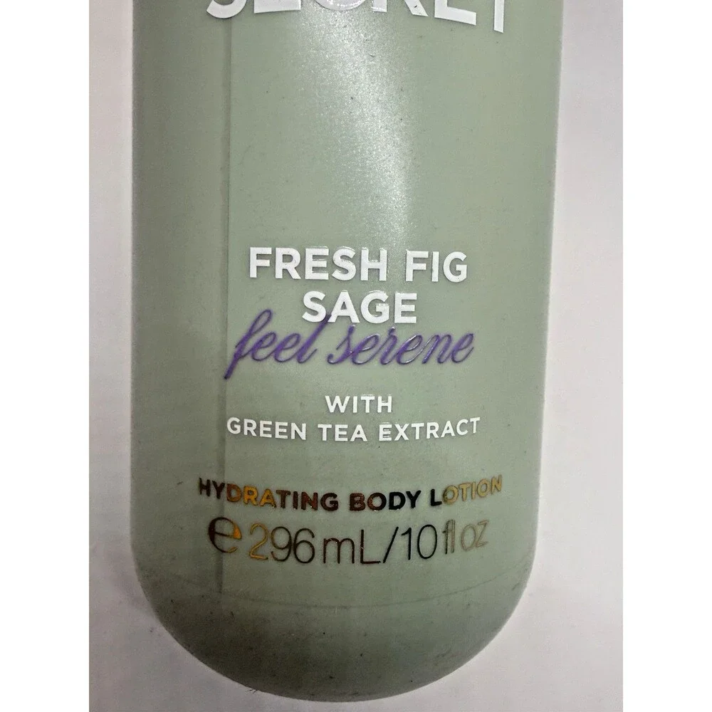 Victoria’s Secret Fresh Fig Sage Green Tea Body Oil 4.3 oz & Lotion 10oz Set New